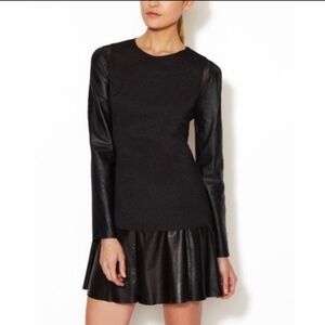 Stella & Jamie , Rio Black Leather Long Sleeve Top
